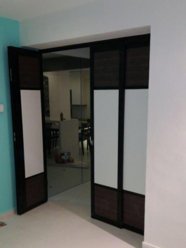 PVC Slide & Swing Toilet Door