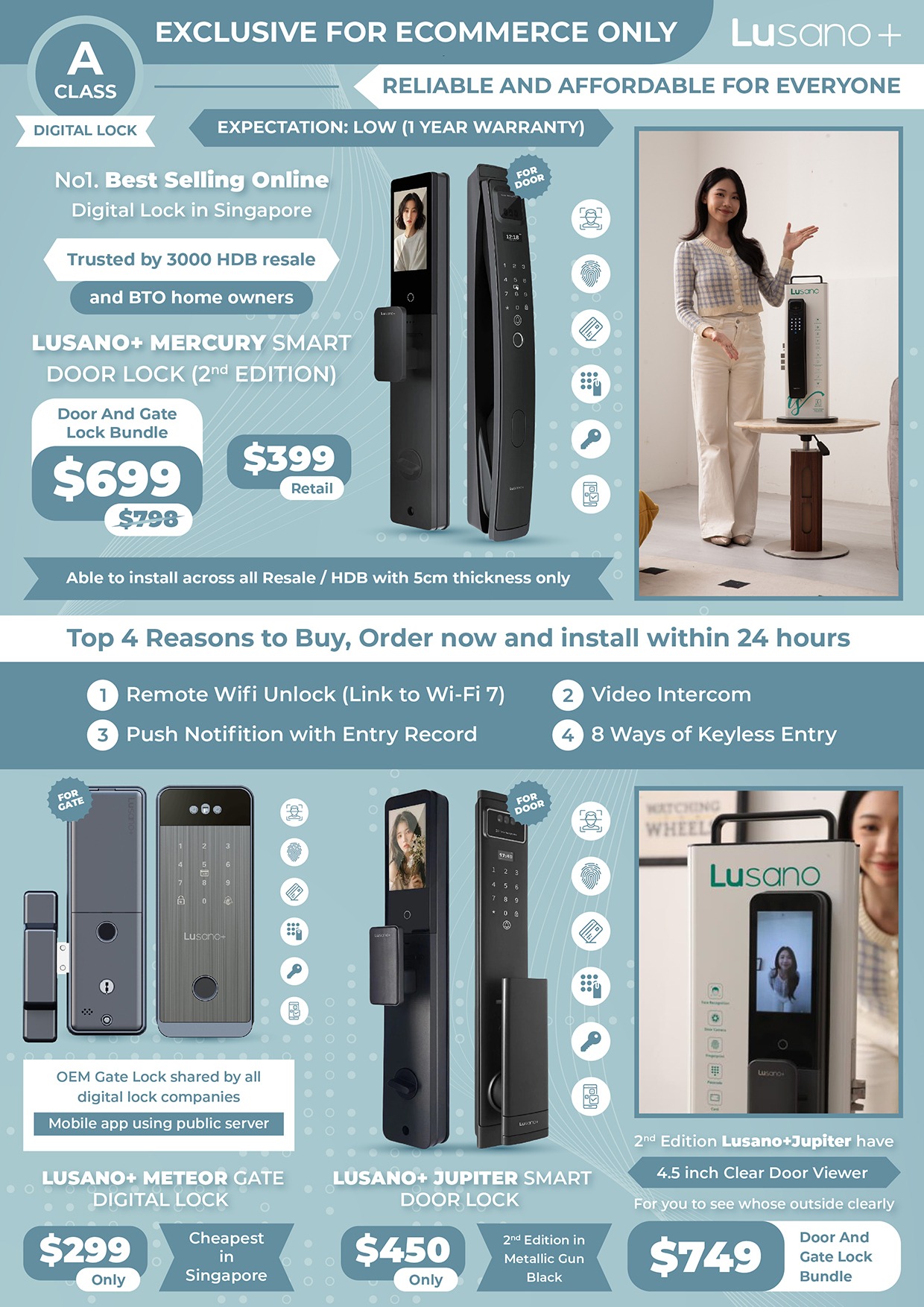 Mydigitallock - Lusano+ A Class Digital Lock