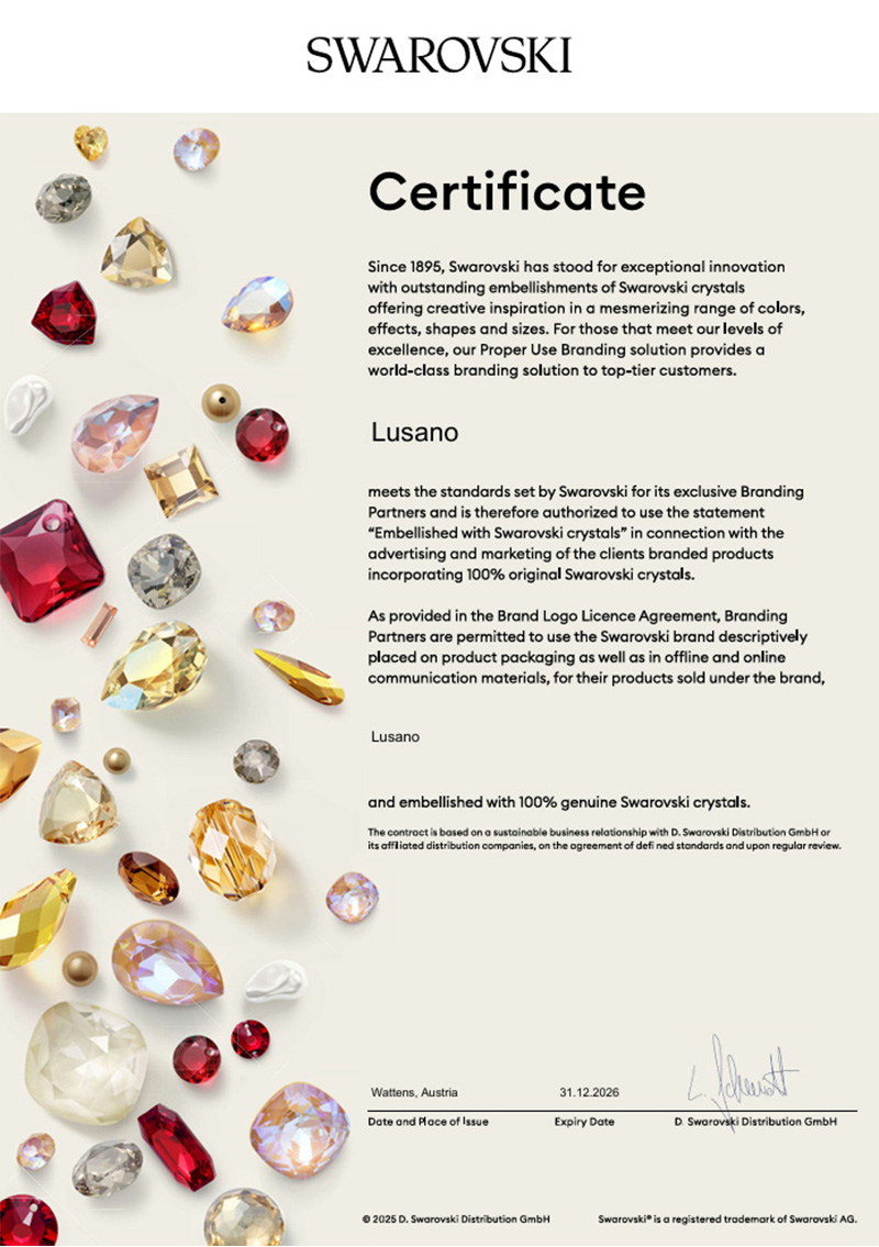 Lusano × Swarovski Crystal — Elevating Luxury